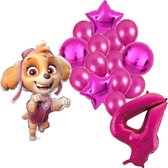 Paw Patrol Skye ballonnen pakket - 61x91cm - 4 jaar - Folie Ballon set - Themafeest - Verjaardag - Ballonnen - Versiering - Helium ballon