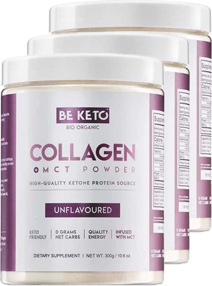 Goedkoopste Be Keto | KETO Collageen MCT | 3 stuks | 3 x 300 gram