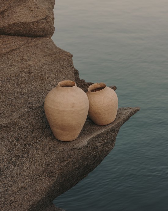 Kave Home - Vase Silbet en céramique beige 19 cm