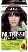 x6 Garnier Nutrisse Crème 3.23 - Violet Goud Châtain Foncé - Teinture pour cheveux