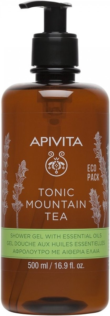Apivita Body Care Tonic Mountain Tea Shower Gel with Essential Oils 500ml