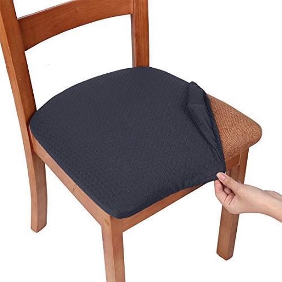 Alishomtll Stretch stoelhoezen, 4/6-delige set, kantelstoel, elastische stoelhoezen, afneembaar, wasbare eetkamerstoelen, hoezen voor restaurant, hotel, banket (zwart, 6 stuks