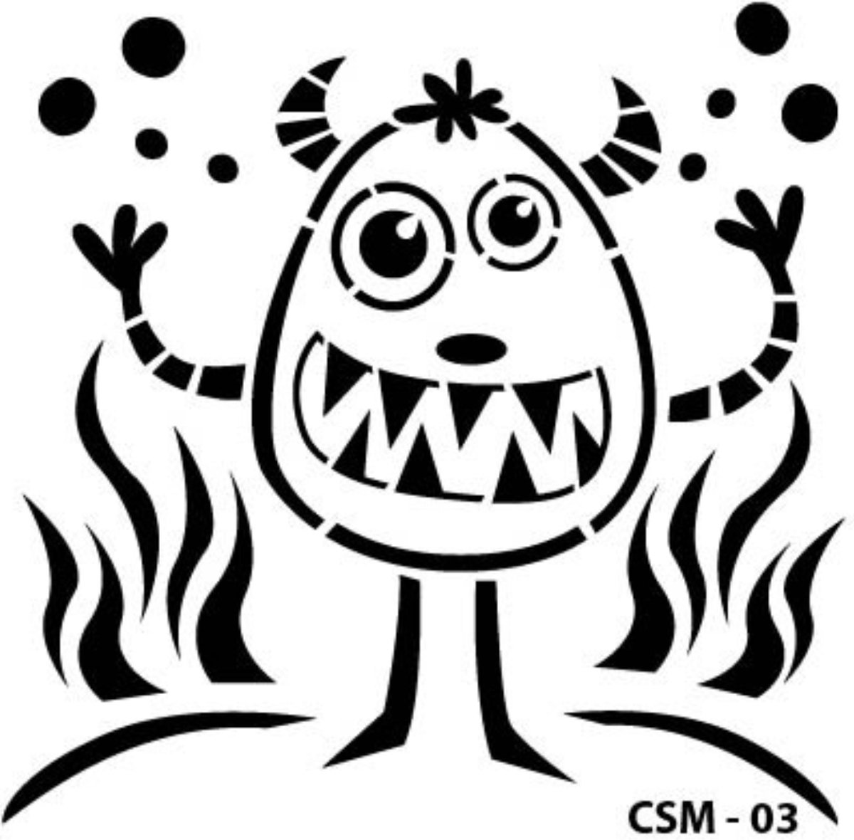 Cadence Kids Monster Stencil CSM-03 25x25 cm