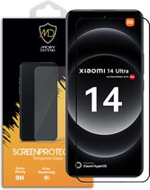 Xiaomi 14 Ultra Screenprotector - MobyDefend Screensaver Met Zwarte Randen - Gehard Glas - Glasplaatje Geschikt Voor Xiaomi 14 Ultra