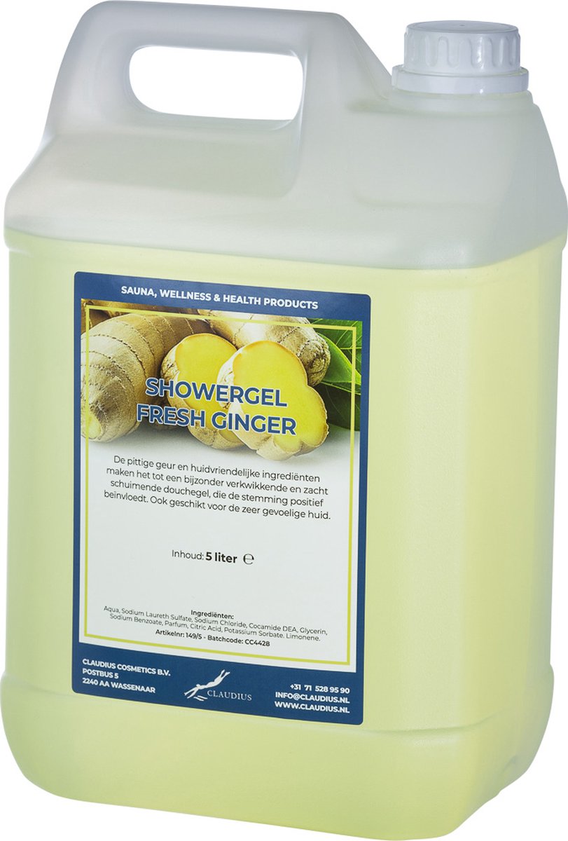 Claudius Douchegel Fresh Ginger 5 liter - Showergel