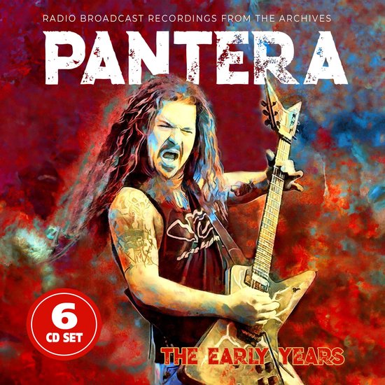 Pantera - The Early Years CD set. Met de zanger op een abstracte achtergrond.