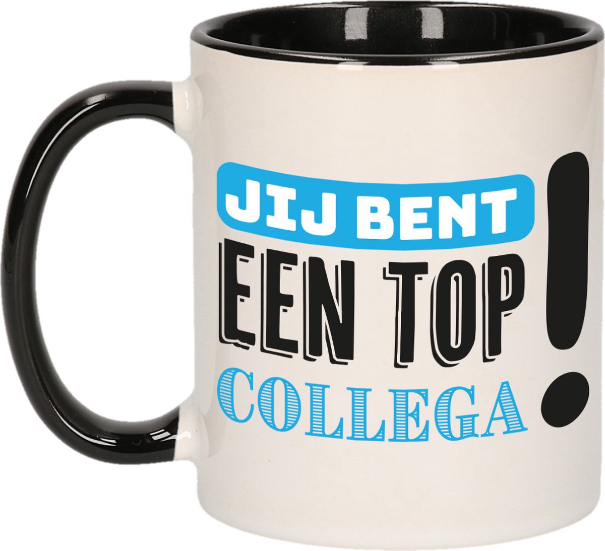 Bellatio Decorations Cadeau koffie/thee mok voor collega - blauw - 300 ml - top collega