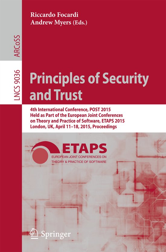 Principles of Security and Trust - cover