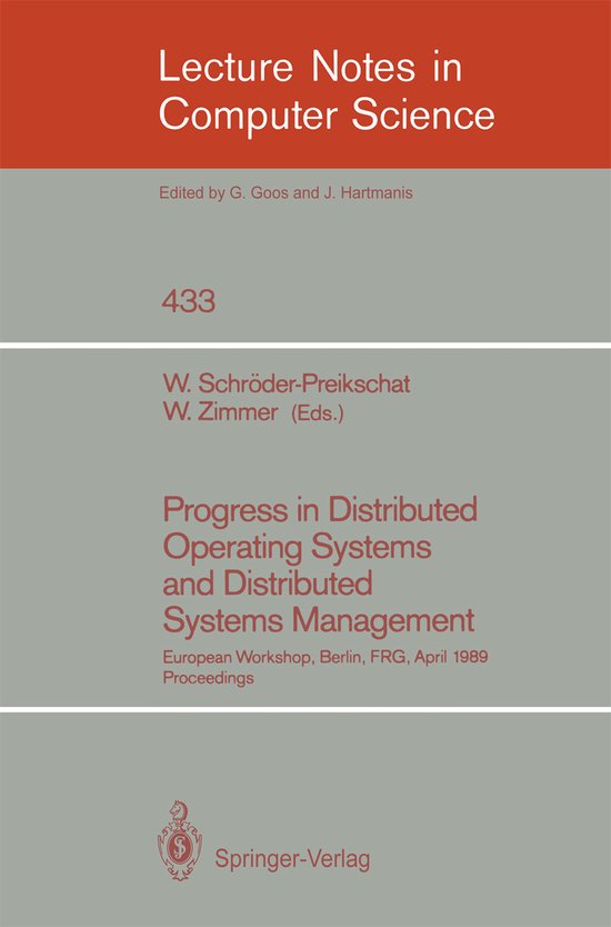 Progress in Distributed Operating Systems and Distributed Sy ... - cover
