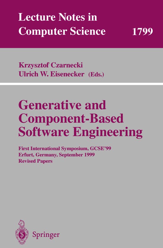 Generative Programming And Component Engineering Generative and Component-Based Software Engineering | 9783540411727 ...