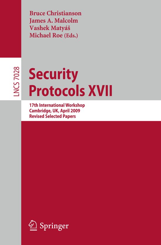 Security Protocols XVII - cover