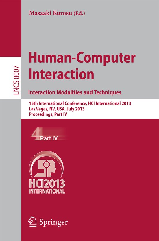 Human-Computer Interaction: Interaction Modalities and Techn ... - cover