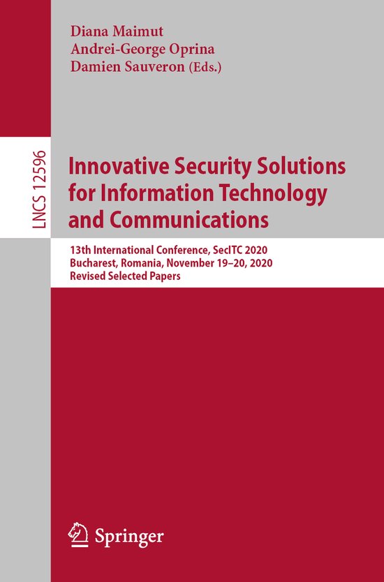 Innovative Security Solutions for Information Technology and ... - cover