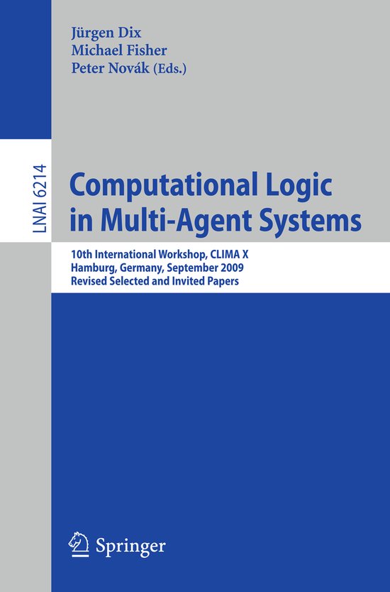 Computational Logic in Multi Agent Systems - cover