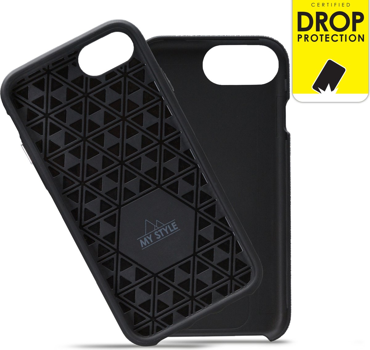 My Style Hoesje geschikt voor Apple iPhone SE (2022) Telefoonhoesje Hardcase | My Style Tough Backcover Shockproof | Schokbestendig iPhone SE (2022) Telefoonhoesje | Anti Shock Proof - Zwart