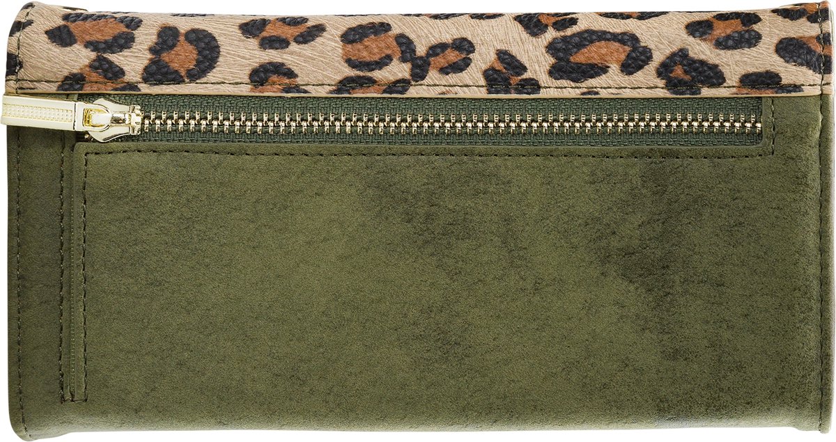 Mobilize Telefoonhoesje geschikt voor Apple iPhone 12 Pro Hoesje | Mobilize Gelly Uitneembare 2in1 Clutch | Pasjeshouder voor 3 Pasjes | Telefoonhoesje voor Pinpas / OV Kaart / Rijbewijs - Leopard | Bruin,groen