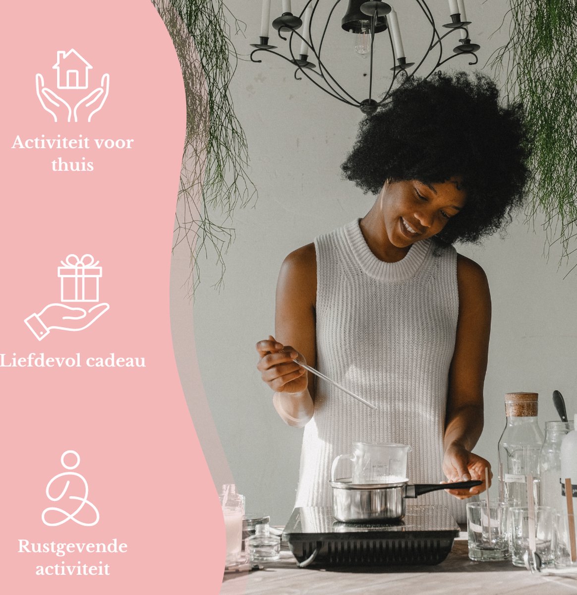 ZoeZo Design - Smeltpan set - Perfect voor beginners - Zelf kaarsen maken - Hobby en creatief - Incl. 250 gram soja was - Candle making kit - Starterspakket - Geurkaars - Smeltpan - Kaarsenlont - DIY - Cadeau - Soy wax — afbeelding 5