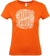 T-shirt femme King Of The Party | Vêtement pour fête du roi | Chemise orange | Dames Oranje | taille L.