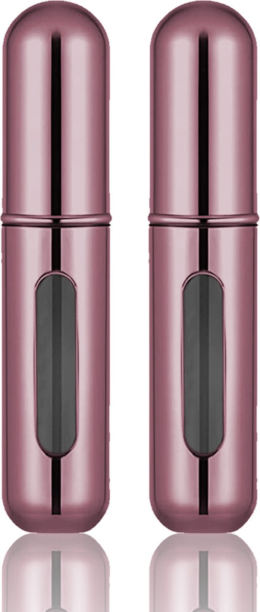 Goedkoopste Scenty® - Parfum Verstuiver Navulbaar - Mini Parfum Flesje - Reisflesje - Roze - 2 stuks