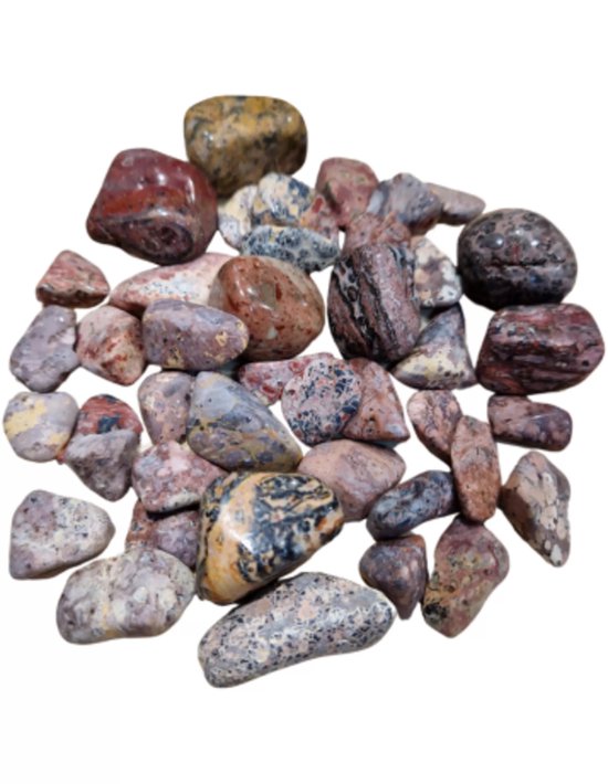 Pierres Roulées Jaspe Léopard - 3 à 4 Cm - Lot De 4