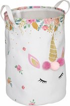 Bol.com Atmosphera Opbergmand unicorn - groot - polyester - kinderkamer - D35 x H50 cm aanbieding