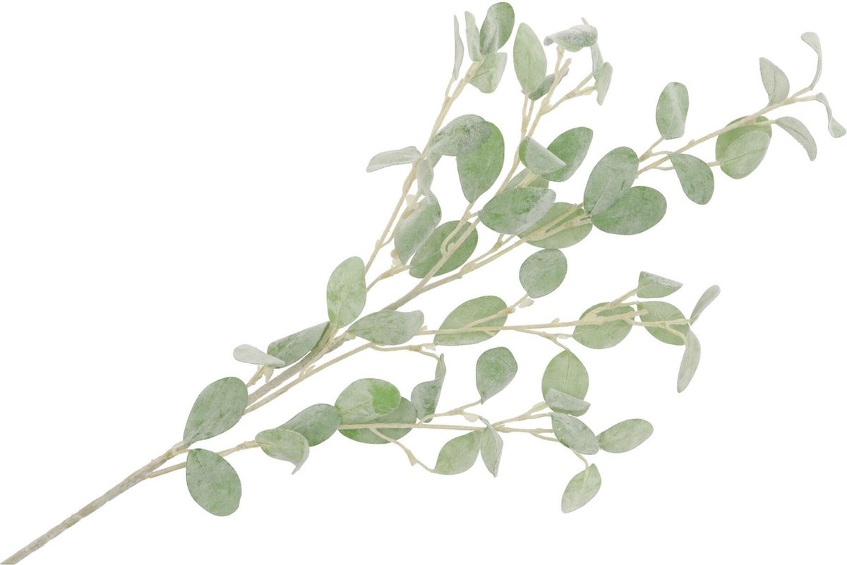 DK design Kunstbloem Eucalyptus tak Real Touch - 90 cm - lichtgroen - losse steel - Kunst zijdebloemen