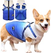 Hondenjassen voor de winter, waterdichte hondenjas, winter, warme jas, puppyjas, kleine hondenjas, outfit voor kleine middelgrote honden (M, blauw)