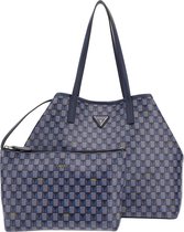 Guess Vikky II Large Tote blue logo