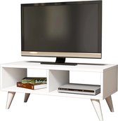 In And OutdoorMatch TV meubel Earnest - 90x35x35 cm - Wit - Spaanplaat en Kunststof - Modern Design