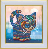 BORDUURPAKKET met Parels - Colored Kitten - Gekleurde kitten - 1394 - VDV - borduren met kralen