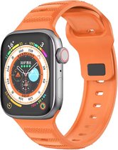 FKM Sport Band Orange geschikt voor Apple Watch 49/45/44/42 mm - FKM sportbandje oranje