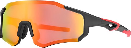 Falkann Horizon Fietsbril / Sportbril Zwart/Rood - Met Gepolariseerde Lens - Falkann