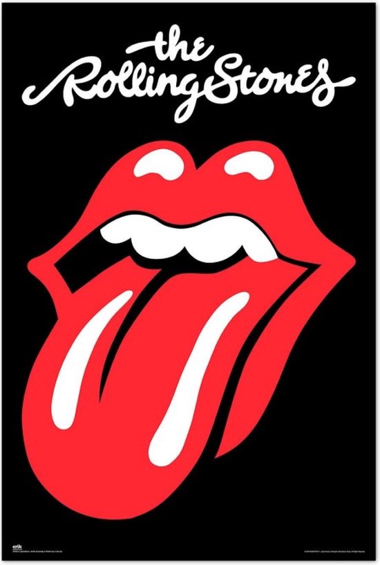 Rolling Stones poster - tong - lip - logo - Mick Jagger - 61 x 91.5 cm.