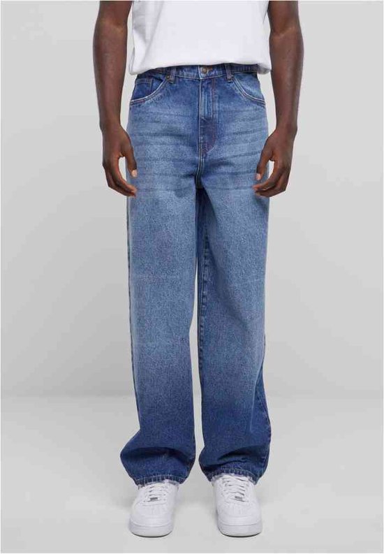 Urban Classics - Pantalon large Heavy Ounce Baggy Fit Jeans - Taille, 28 pouces - Blauw