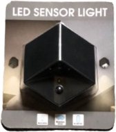 Appliques LED Trendy TRILLION - Set de 2 - Plastique - Zwart - 22 x 67 x 88 mm - Lumière à capteur - Suspendue - Lampe à capteur LED - Rectangle - Fonctionne avec 3 piles AAA non incluses - 12 Lumens