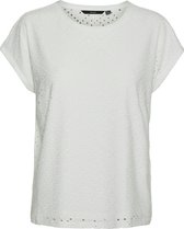 Vero Moda T-shirt Vmtassa Ss Top Jrs Ga 10306401 Snow White Dames Maat - M