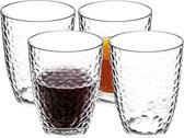 5Five Verres à boire Estiva - 6x - transparent - plastique incassable - 380 ml