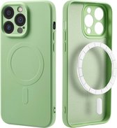 iMoshion Hoesje Geschikt voor iPhone 14 Pro Max Hoesje Siliconen - iMoshion Color Backcover Geschikt voor MagSafe - Groen