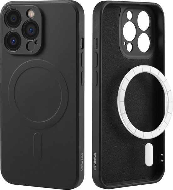 Coque iMoshion adaptée pour iPhone 13 Pro Coque en Siliconen - Coque arrière couleur iMoshion adaptée pour MagSafe - Zwart
