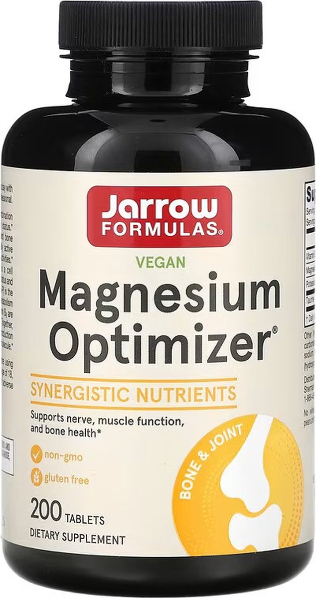 Goedkoopste Magnesium Optimizer 200 tablets - magnesiummalaat voor sterke botten en spieren | Jarrow Formulas