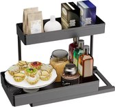 Fectra Sink Cabinet Organizer L-Shape - Zwart - Extensible - Cuisine