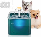 Drinkfontein Kat - Kattenfontein met Filter - Drinkbak Hond - Waterdispenser - Groen