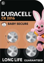 Duracell CR2016 Knoopcelbatterijen - 4 stuks