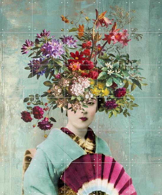 IXXI Botanical Japanese - Wanddecoratie - Portretten - 100 x 120 cm