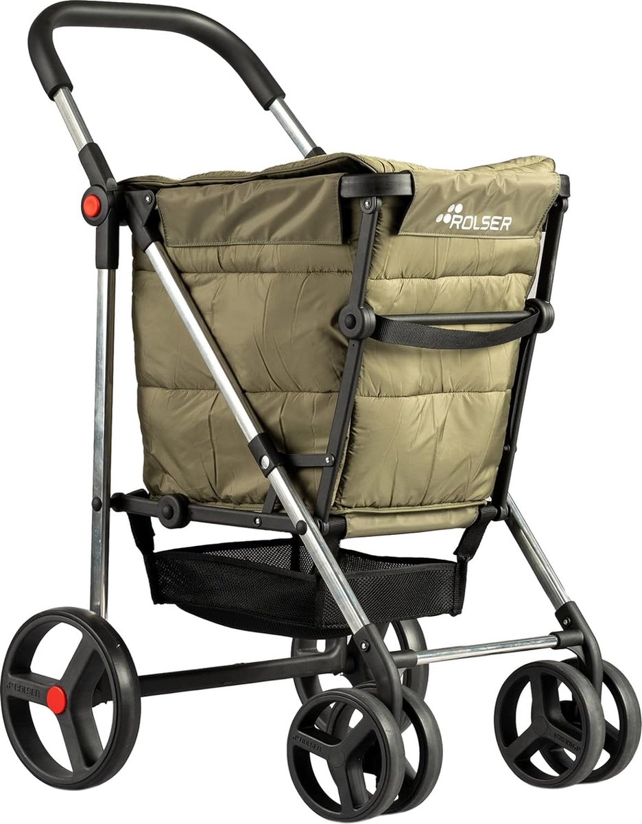 Rolser Boodschappentrolley Basket Polar 4B - Kaki