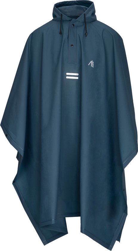 Ralka Regenponcho Trekking - Blauw - Capuchon met Koord