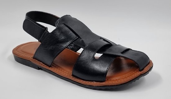 Foto: Flick heren sandalen echt leer zwart maat 42