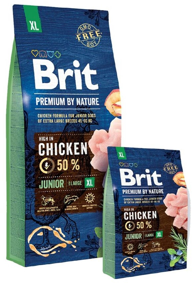 Brit Voer Brit Premium by Nature Junior XL Volwassen Kip 20-40 Kg 15 kg