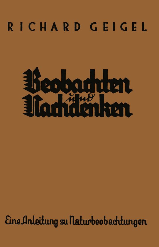 Beobachten und Nachdenken - cover