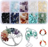 300 pièces de perles de cristal pour la fabrication de bijoux, 10 couleurs de perles de pierre irrégulières, kit de perles de pierres précieuses naturelles pour collier de perles de cristal DIY